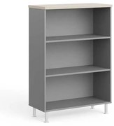 Dulap mediu Manager LUX 90 x 43 x 129,2 cm, salcâm deschis / gri