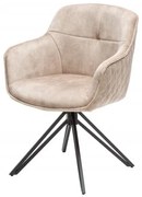 Set 2 scaune moderne pivotante Euphoria sampanie greige