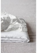 Cearceaf alb din in cu elastic 140x200 cm White – Linen Tales