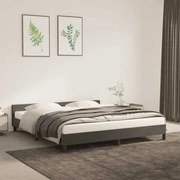 vidaXL Cadru de pat fără saltea, gri închis, 160x200 cm, catifea