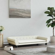 vidaXL Pat de câini, crem, 100x50x21 cm, catifea