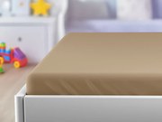 Cearsaf Jersey pentru patut cu elastic 70x140 cm bej