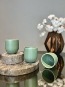 Pahar Cafea Novum (Verde Menta Pudrat-Mat, 150ml) Gresie Glazurata Manual
