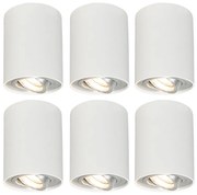 Set de 6 spoturi albe rotative și înclinabile - Rondoo up