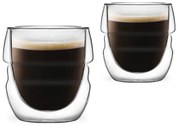 Cești 2 buc. pentru espresso/cu perete dublu din sticlă 70 ml Sferico – Vialli Design
