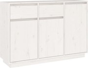 vidaXL Servantă, alb, 110x34x75 cm, lemn masiv de pin