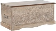 Cufar din lemn de acacia sculptat manual, 90X40X40 cm, "Epoque"