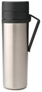 Sticla thermos Brabantia Make&Take 1008487, 500 ml, Pereti dubli, Fara BPA, Argintiu/gri închis