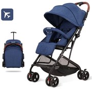 Carucior sport ușor și compact, pliere facilă, ideal pentru călătorii, centură de siguranță în 5 puncte, Bleumarin - CPC-33-bleumarin