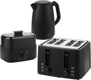HOMCOM Fierbător rapid 1,7 L și set toaster cu 4 felii, fierbător pentru 6 ouă cu indicator luminos Negru | Aosom Romania