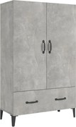 vidaXL Dulap înalt, gri beton, 70x31x115 cm, lemn compozit