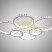 Lustra LED Cu Telecomanda, Elit's Cristal, EsnR9011-6, 232W, Alb