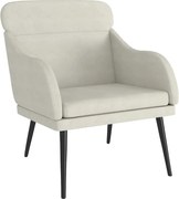 vidaXL Fotoliu, crem, 63x76x80 cm, catifea