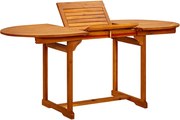 vidaXL Masă de grădină, (120-170)x80x75 cm, lemn masiv de acacia
