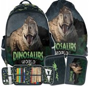Set ghiozdan din 3 piese pentru băieți - Dinosaurus World