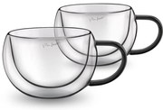 Lamart LT9114 Set de 2 pahare pentru cappuccinoVaso, 270 ml, negru