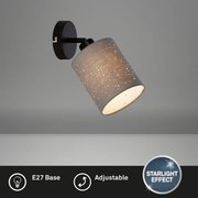 Spot de perete Briloner 2078-014 SPOTLIGHT 1xE27/25W/230V gri/negru