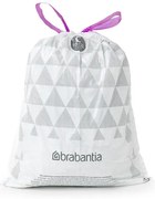 Saci de gunoi Brabantia PerfectFit Sort&Go/Silent/Touch N 1005487, Dimensiune C, 10-12 L, 40 buc, Alb