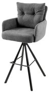 Scaun de bar pivotant BIG GEORGE antracit