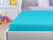 Cearsaf jersey pentru patut copii EXCLUSIVE 70x140 cm azurove
