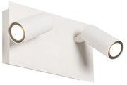 Lampă de perete modernă pentru exterior albă cu LED 2 lumini IP54 - Simon