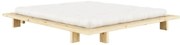 Pat matrimonial în culoare naturală din lemn de pin cu somieră 180x200 cm Japan – Karup Design