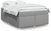 vidaXL Pat continental, gri deschis, 140x200 cm, material textil