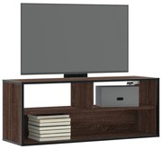 vidaXL Dulap TV, stejar maro, 100x31x39,5 cm, lemn prelucrat și metal