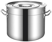 Oala cu capac Rosberg R51211C30S, 14.5 litri, 30x21 cm, Inox