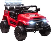 AIYAPLAY Off-road pentru Copii cu Faruri, Claxon, Centură și Telecomandă, din PP și Metal, 99x66x68.5 cm, Roșu | Aosom Romania