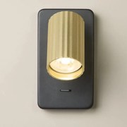 Aplica cu spot din aluminiu canelat Anna Reader auriu