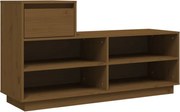 vidaXL Pantofar, maro miere, 110x34x61 cm, lemn masiv de pin