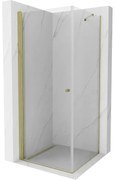 Mexen Pretoria cabină de duș pivotantă 90 x 90 cm, transparent, auriu - 852-090-090-50-00