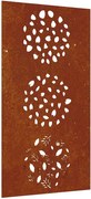 vidaXL Decorație perete de grădină 105x55 cm design frunze oțel Corten