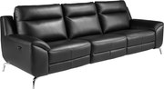Canapea 3 locuri eleganta, design LUX cu functia relax Cowhide black