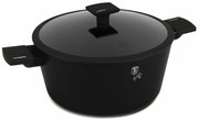 Oală cu capac 30 cm, 8 L Berlinger Haus Matte Black Collection BH 8190, înveliș titan, aspect elegant, curățare ușoară