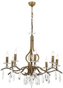 Candelabru cu lanț CLASSIC 8xE14/40W/230V, finisaj bronz