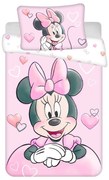 Jerry Fabrics Lenjerie de pat din bumbac pentru copii Minnie Powder pink