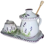 Set ceramică servit ceai/cafea model Lavandă