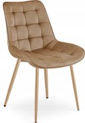 Scaun Bucatarie/Dining Joy Maro Catifea,Picioare Metalice, Finisaj Lemn