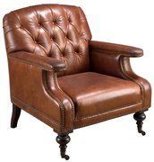 Fotoliu design italian, Piele Naturala, Chesterfield 5163