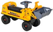 HOMCOM Excavator Jucărie Galben cu Volan Manual și Compartiment Ascuns, pentru Copii 2-3 Ani, 70x26x37cm | Aosom Romania