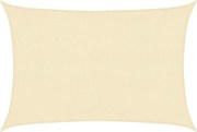 vidaXL Pânză parasolar, crem, 3,5x5 m, HDPE, 160 g/m²