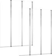 vidaXL Paravane de baie 2 buc. 104x130cm sticlă securizată transparent