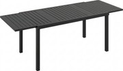 Outsunny Masă de Grădină Extensibilă pentru 6-8 Persoane, Aluminiu cu Blat cu Lamele, Negru | Aosom Romania