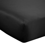 Cearceaf negru din satin cu elastic 150x200 cm Silky Soft – Catherine Lansfield
