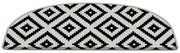 Covorașe pentru scări negre-albe 16 buc. 20x65 cm Art – Vitaus