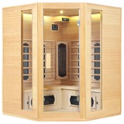 Infračervená sauna/tepelná kabína Nyborg E150K s keramikou, panelovým radiátorom a drevom Hemlock