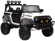 AIYAPLAY Mașină Electrică pentru Copii +3 Ani cu Baterie 12V Telecomandă Faruri LED Claxon Muzică Alb | Aosom Romania