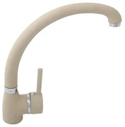 Baterie chiuveta de bucatarie gat de lebada CasaBlanca SAF4A, finisaj granit beige deschis